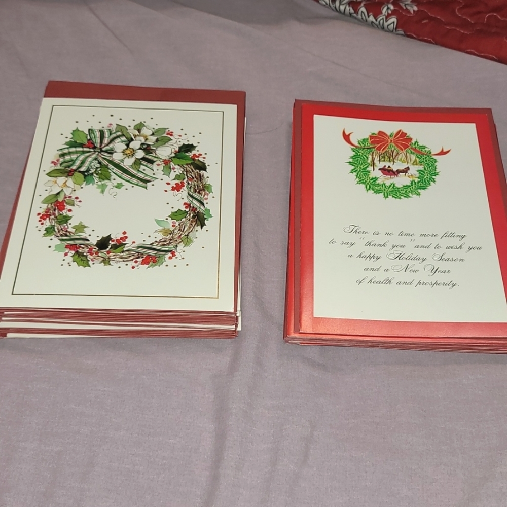 Set of 35 Christmas /New Years Greeting Cards